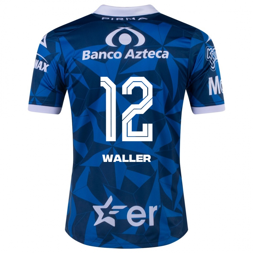 Uomo Maglia Facundo Waller #12 Blu Kit Gara Away 2023/24 Maglietta