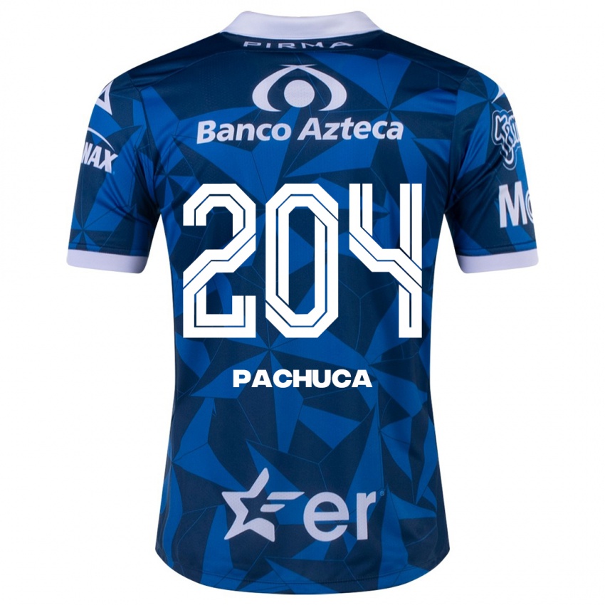 Uomo Maglia José Pachuca #204 Blu Kit Gara Away 2023/24 Maglietta