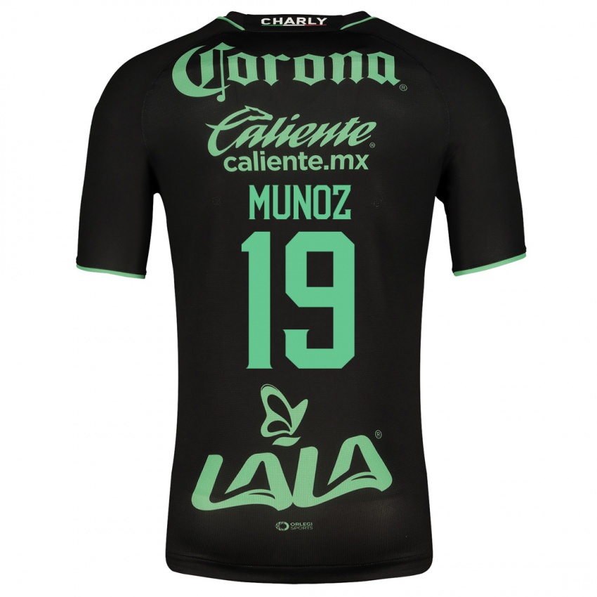 Uomo Maglia Santiago Munoz #19 Nero Kit Gara Away 2023/24 Maglietta