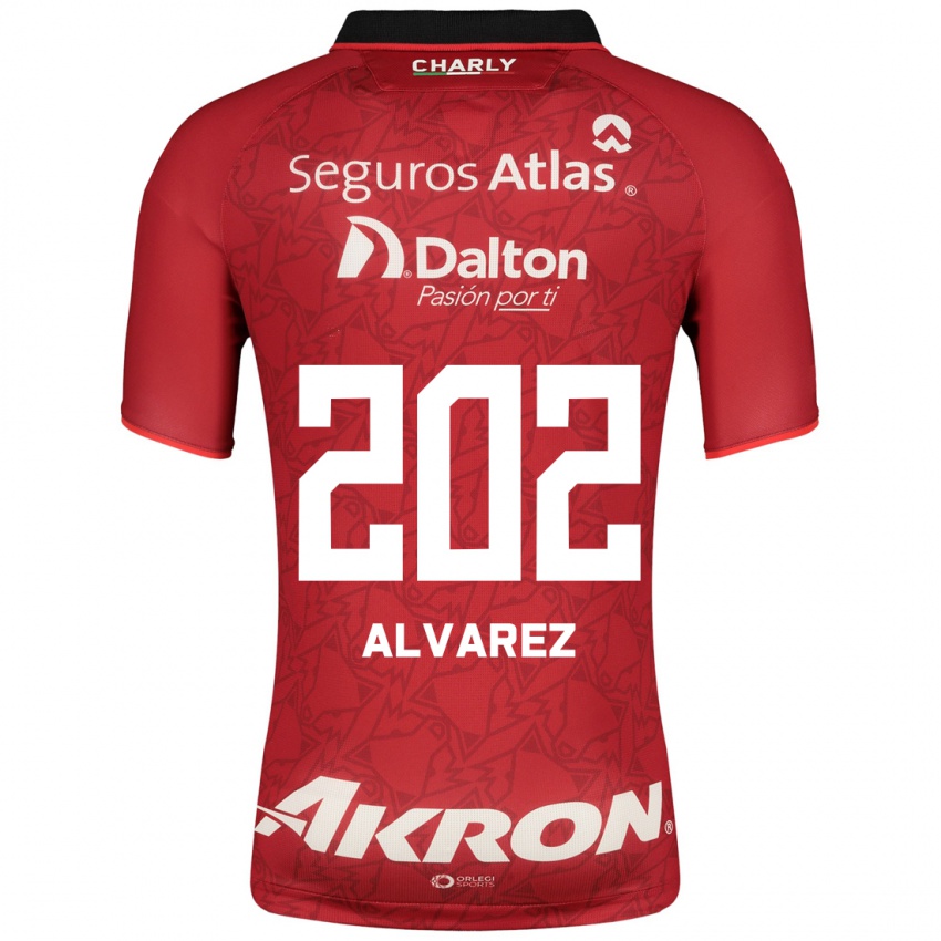 Uomo Maglia Sergio Álvarez #202 Rosso Kit Gara Away 2023/24 Maglietta