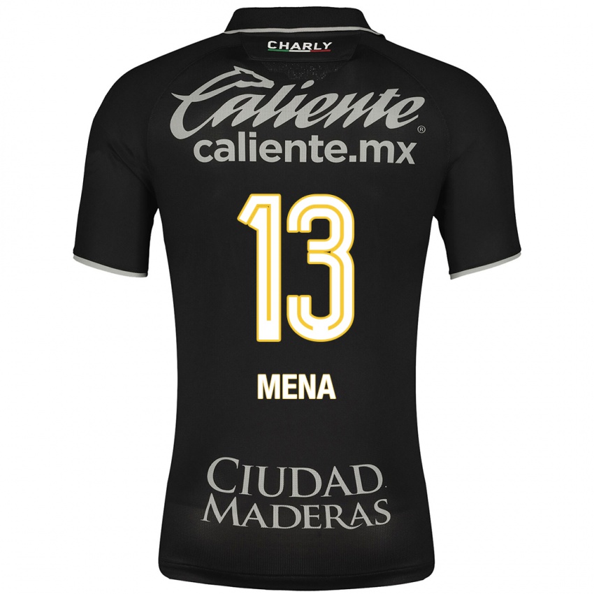 Uomo Maglia Ángel Mena #13 Nero Kit Gara Away 2023/24 Maglietta