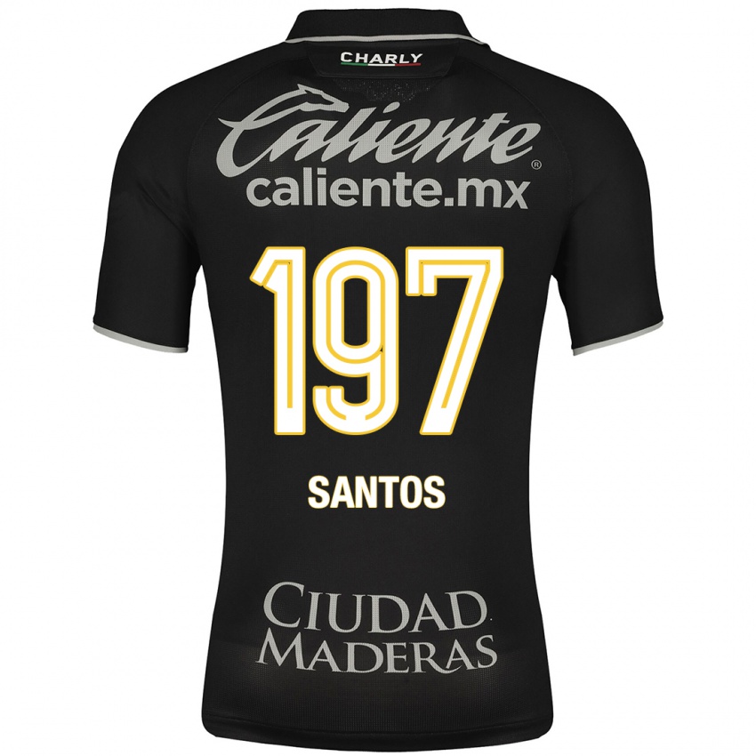 Uomo Maglia Sebastián Santos #197 Nero Kit Gara Away 2023/24 Maglietta