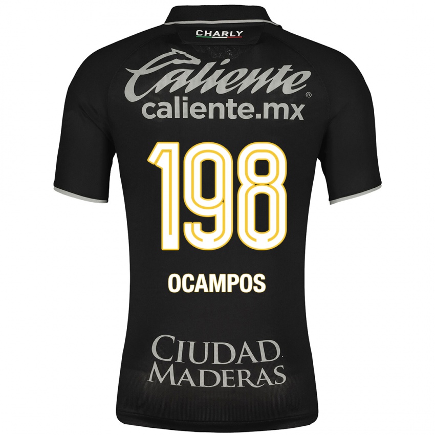 Uomo Maglia Omar Ocampos #198 Nero Kit Gara Away 2023/24 Maglietta