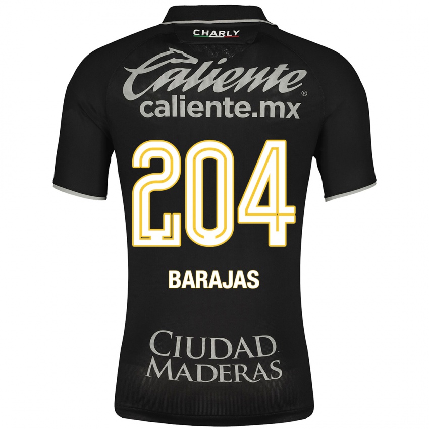 Uomo Maglia Víctor Barajas #204 Nero Kit Gara Away 2023/24 Maglietta