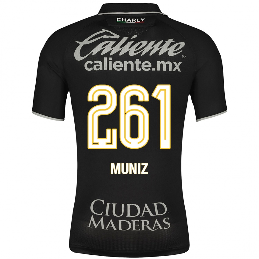 Uomo Maglia César Muñiz #261 Nero Kit Gara Away 2023/24 Maglietta