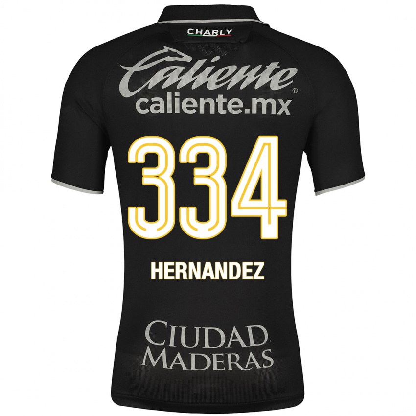 Uomo Maglia Alan Hernández #334 Nero Kit Gara Away 2023/24 Maglietta