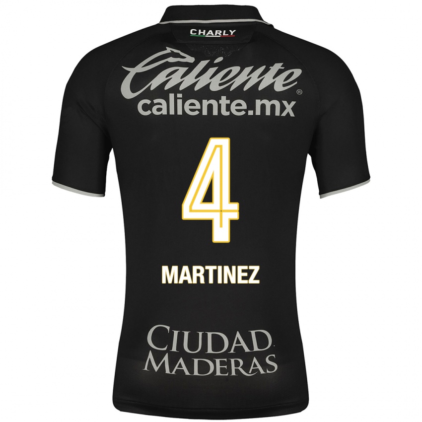 Uomo Maglia Mitzi Martínez #4 Nero Kit Gara Away 2023/24 Maglietta