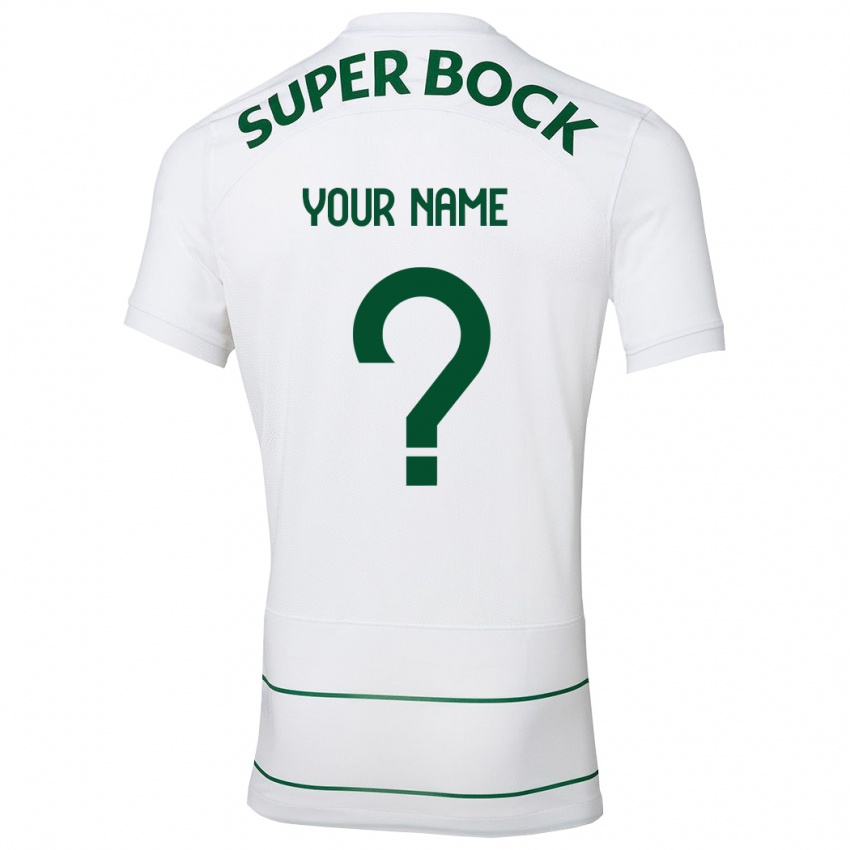 Uomo Maglia Il Tuo Nome #0 Bianco Kit Gara Away 2023/24 Maglietta