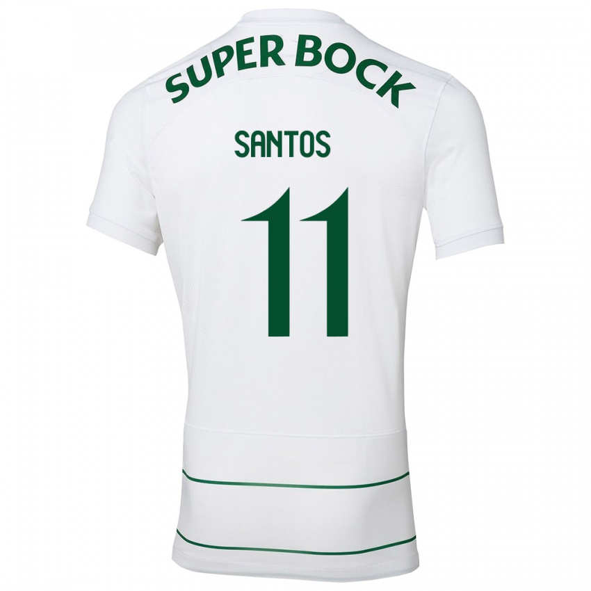 Uomo Maglia Nuno Santos #11 Bianco Kit Gara Away 2023/24 Maglietta