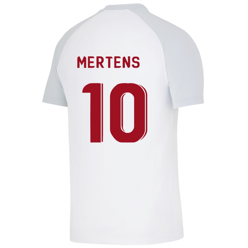 Uomo Maglia Dries Mertens #10 Bianco Kit Gara Away 2023/24 Maglietta