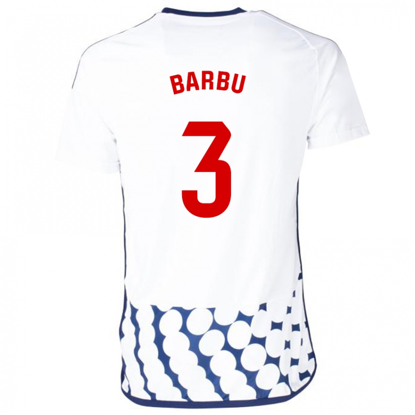 Uomo Maglia Álex Barbu #3 Bianco Kit Gara Away 2023/24 Maglietta