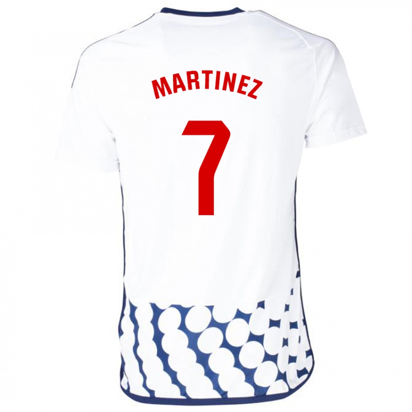 Uomo Maglia Gabri Martínez #7 Bianco Kit Gara Away 2023/24 Maglietta