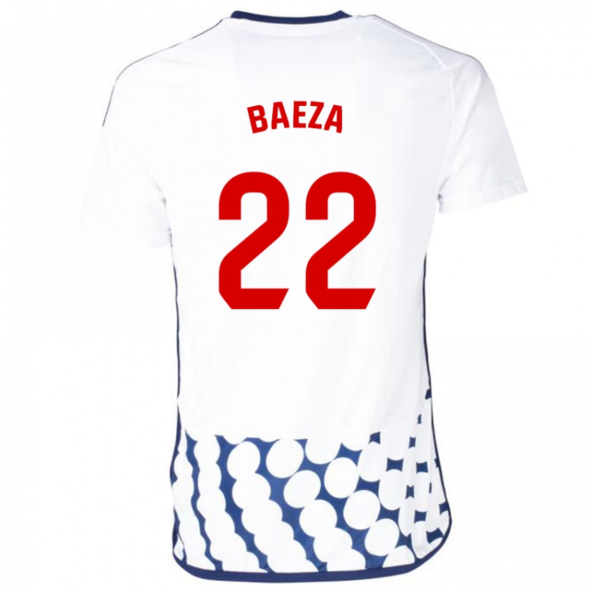 Uomo Maglia Miguel Baeza #22 Bianco Kit Gara Away 2023/24 Maglietta