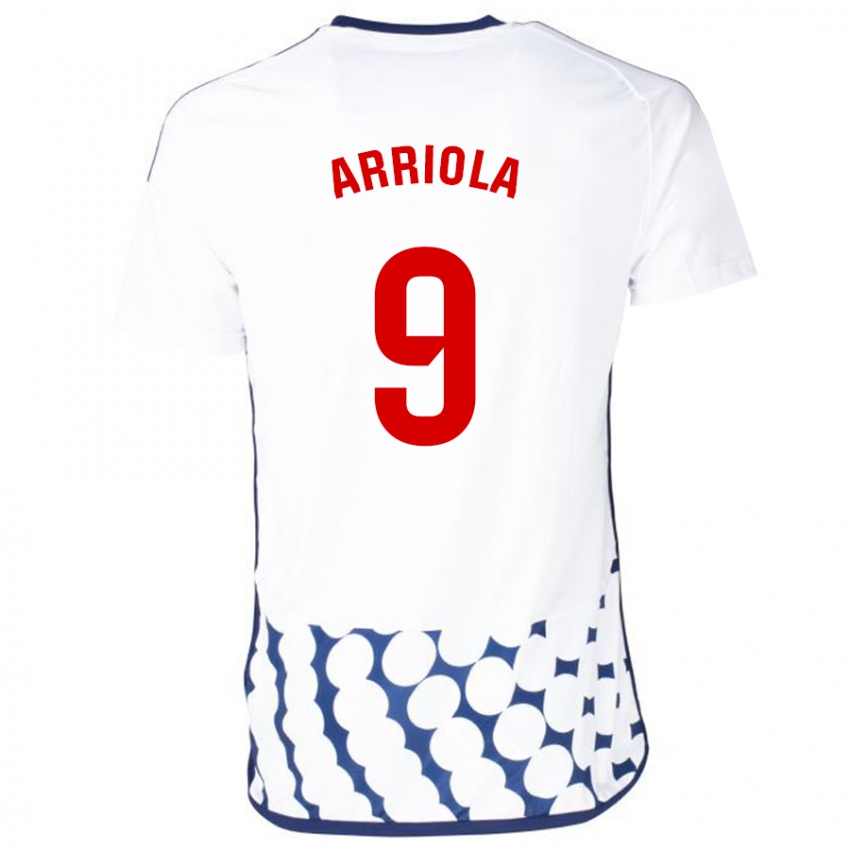 Uomo Maglia Marcos Arriola #9 Bianco Kit Gara Away 2023/24 Maglietta