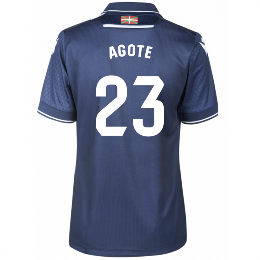 Uomo Maglia Unax Agote #23 Marina Militare Kit Gara Away 2023/24 Maglietta