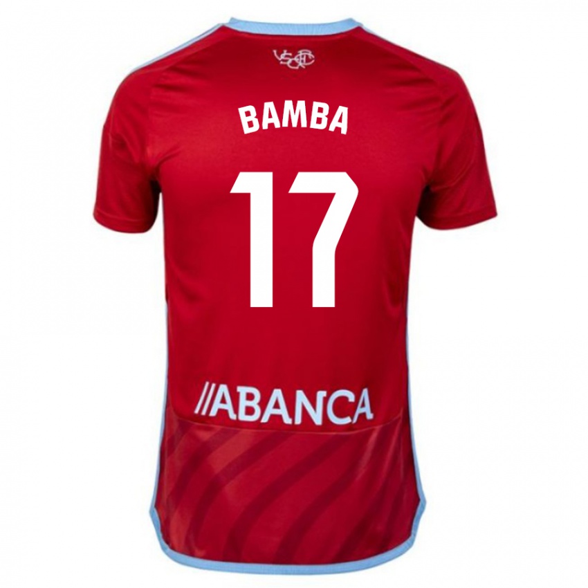 Uomo Maglia Jonathan Bamba #17 Rosso Kit Gara Away 2023/24 Maglietta