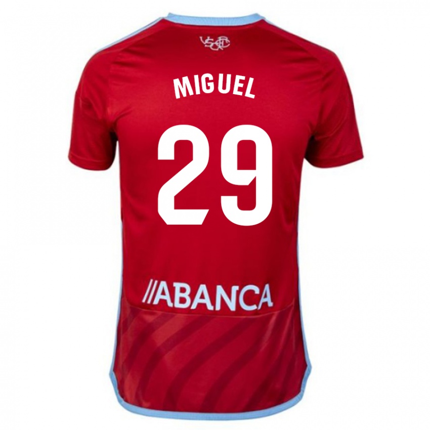 Uomo Maglia Miguel Rodriguez #29 Rosso Kit Gara Away 2023/24 Maglietta