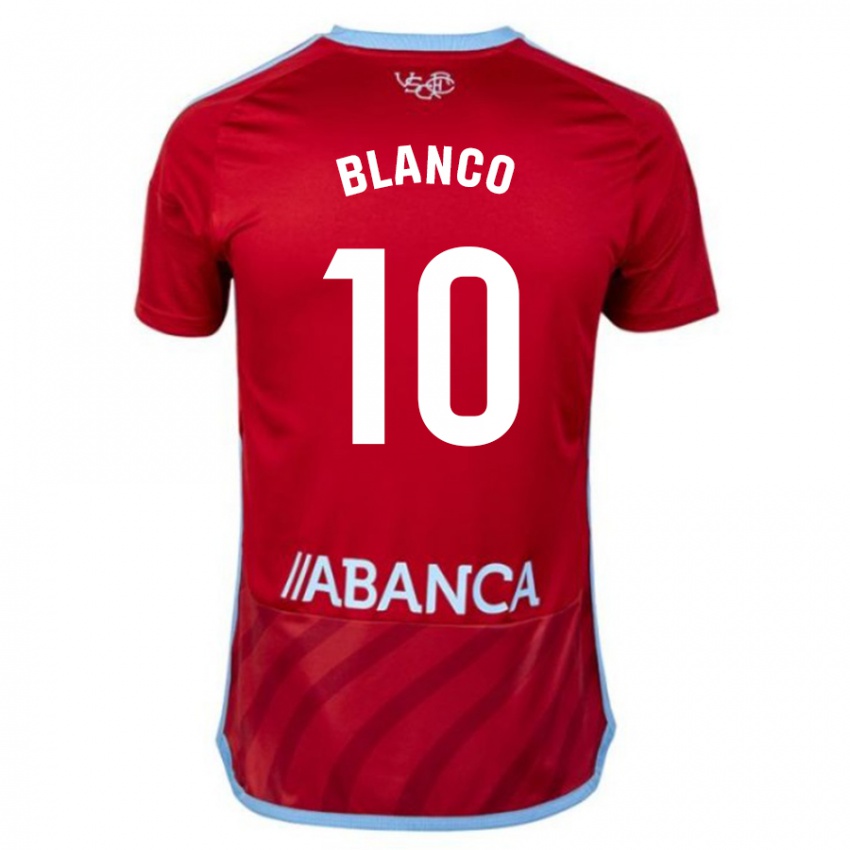 Uomo Maglia Raul Blanco #10 Rosso Kit Gara Away 2023/24 Maglietta