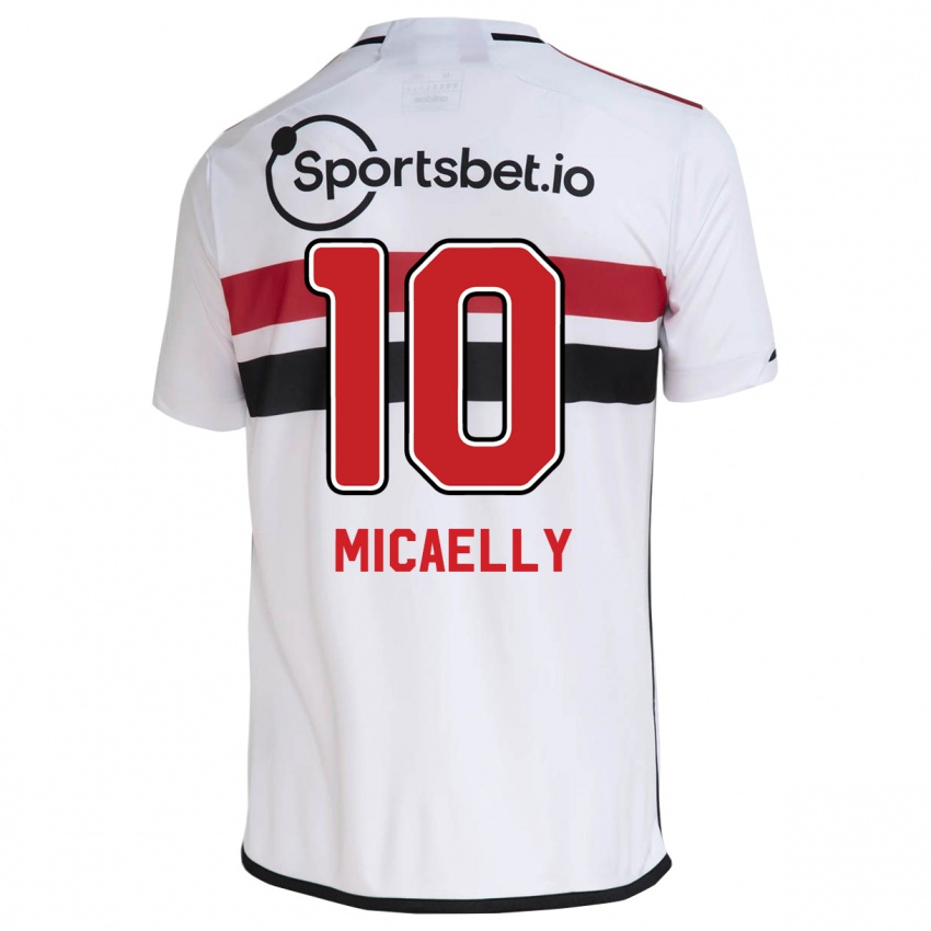 Donna Maglia Micaelly #10 Bianco Kit Gara Home 2023/24 Maglietta