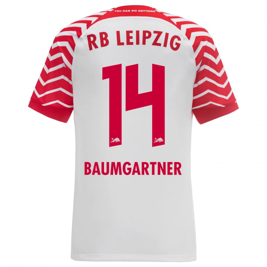 Donna Maglia Christoph Baumgartner #14 Bianco Kit Gara Home 2023/24 Maglietta