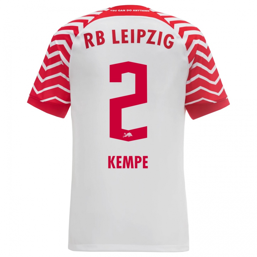 Donna Maglia Frederike Kempe #2 Bianco Kit Gara Home 2023/24 Maglietta