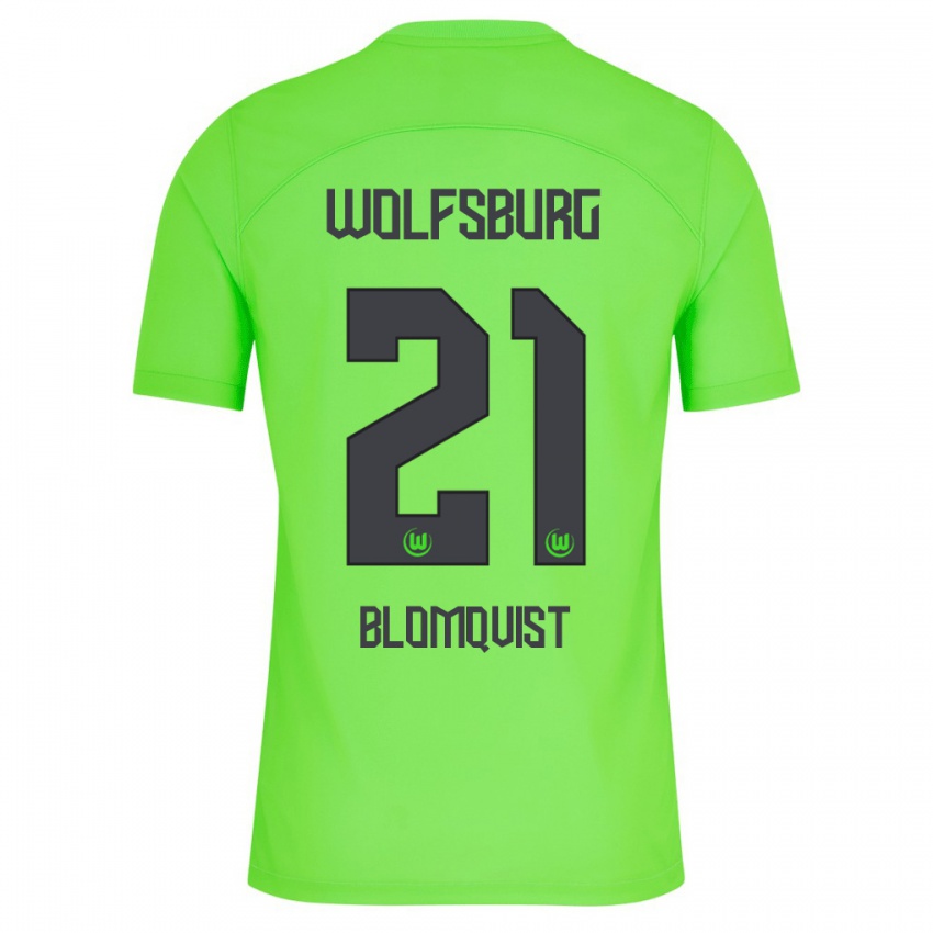 Donna Maglia Rebecka Blomqvist #21 Verde Kit Gara Home 2023/24 Maglietta