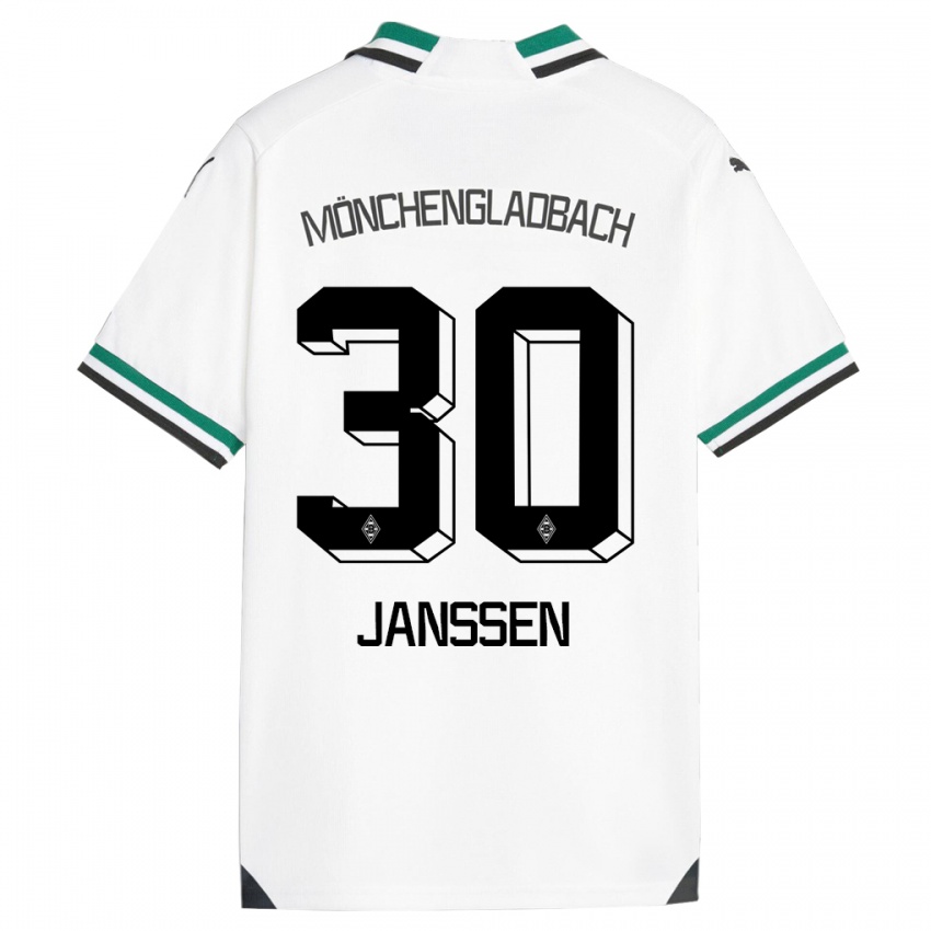 Donna Maglia Annalena Janssen #30 Bianco Verde Kit Gara Home 2023/24 Maglietta