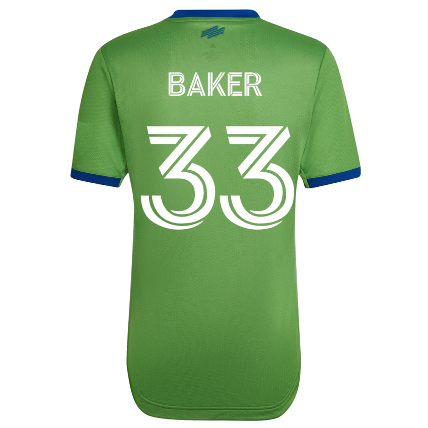 Donna Maglia Cody Baker #33 Verde Kit Gara Home 2023/24 Maglietta