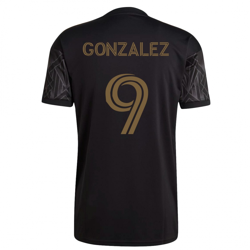 Donna Maglia Mario Gonzalez #9 Nero Kit Gara Home 2023/24 Maglietta