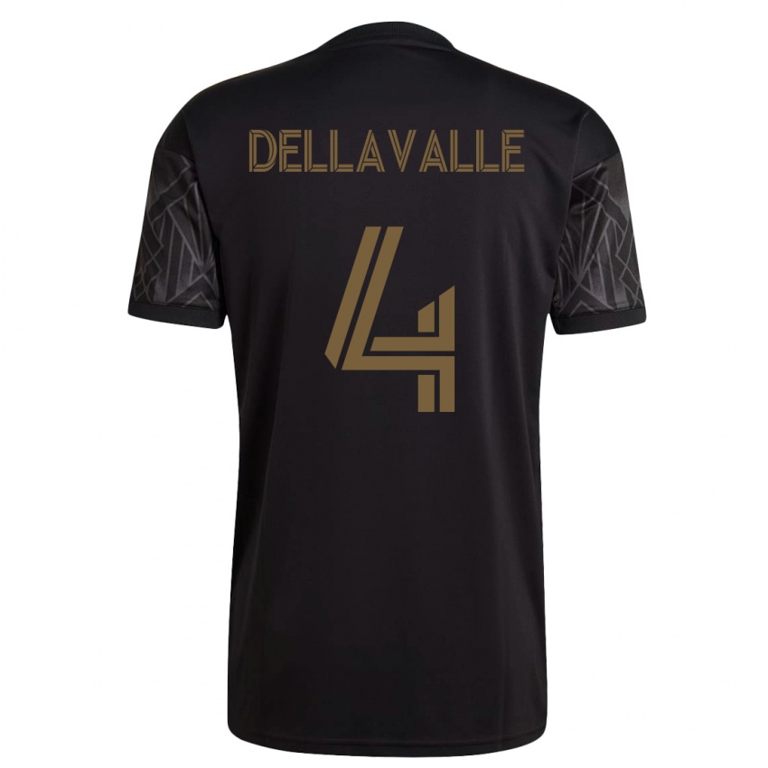 Donna Maglia Lorenzo Dellavalle #4 Nero Kit Gara Home 2023/24 Maglietta