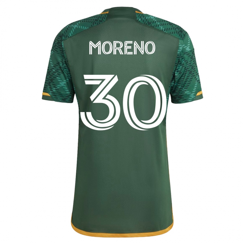 Donna Maglia Santiago Moreno #30 Verde Kit Gara Home 2023/24 Maglietta