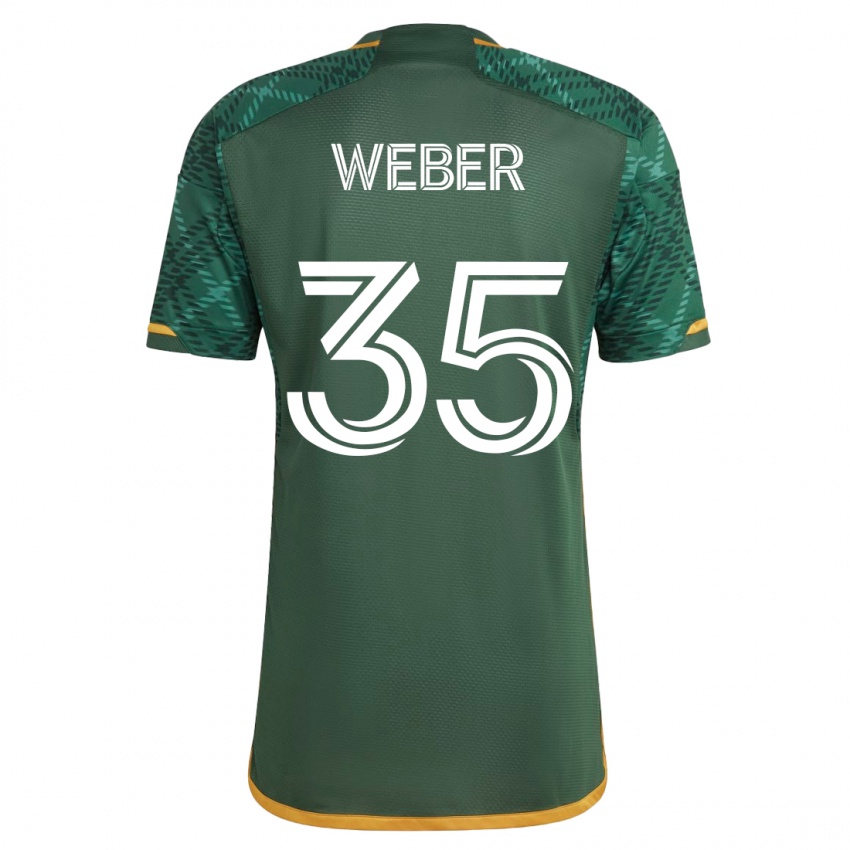 Donna Maglia Tristan Weber #35 Verde Kit Gara Home 2023/24 Maglietta