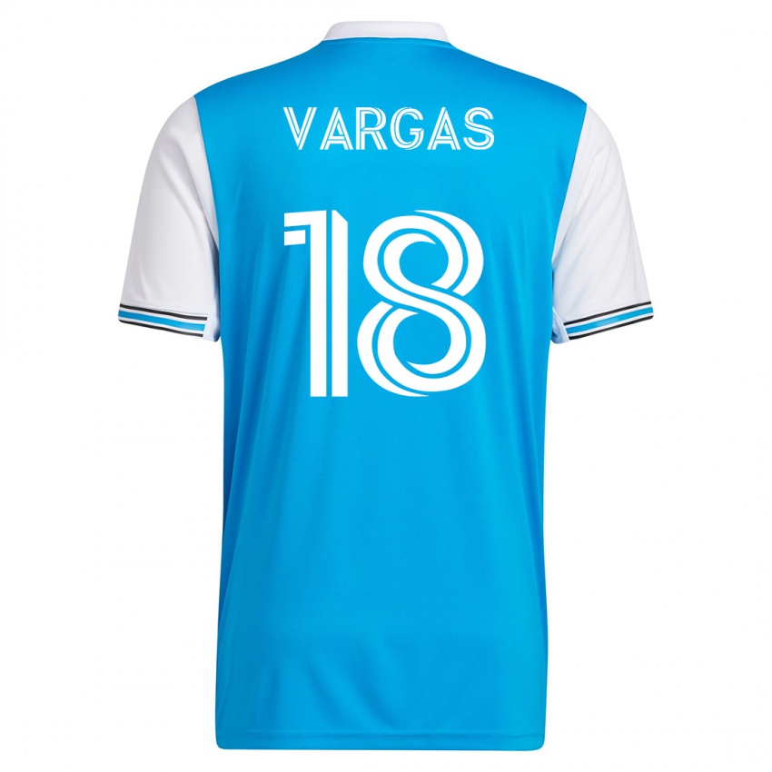 Donna Maglia Kerwin Vargas #18 Blu Kit Gara Home 2023/24 Maglietta