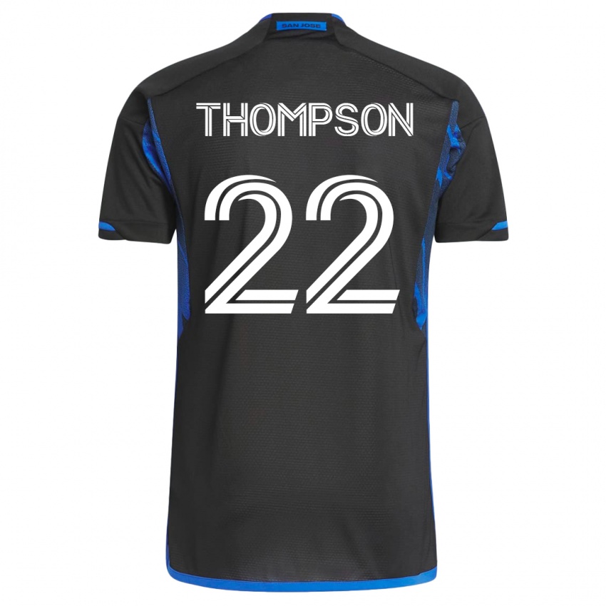 Donna Maglia Tommy Thompson #22 Blu Nero Kit Gara Home 2023/24 Maglietta