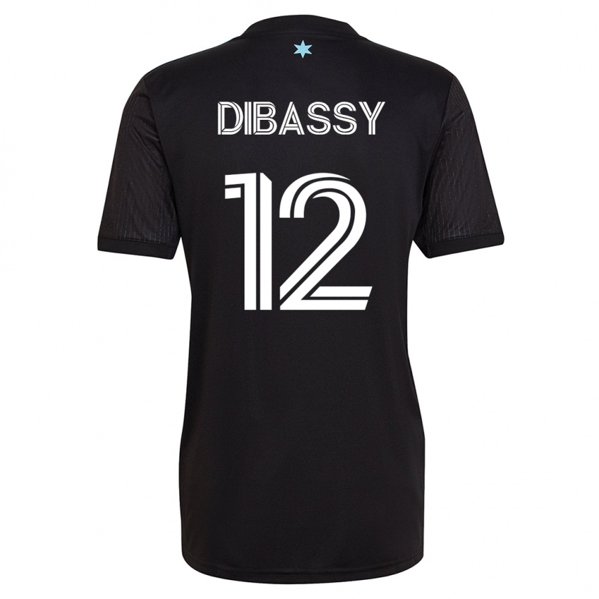 Donna Maglia Bakaye Dibassy #12 Nero Kit Gara Home 2023/24 Maglietta