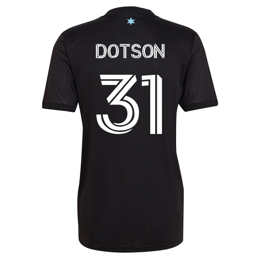 Donna Maglia Hassani Dotson #31 Nero Kit Gara Home 2023/24 Maglietta