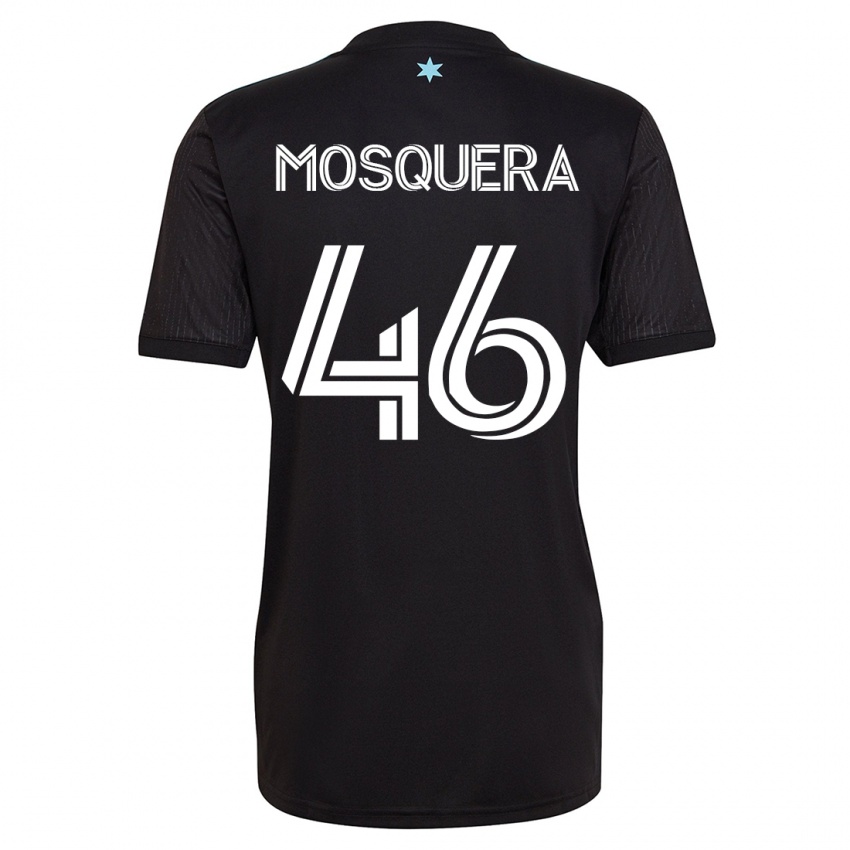 Donna Maglia Juan Camilo Mosquera #46 Nero Kit Gara Home 2023/24 Maglietta