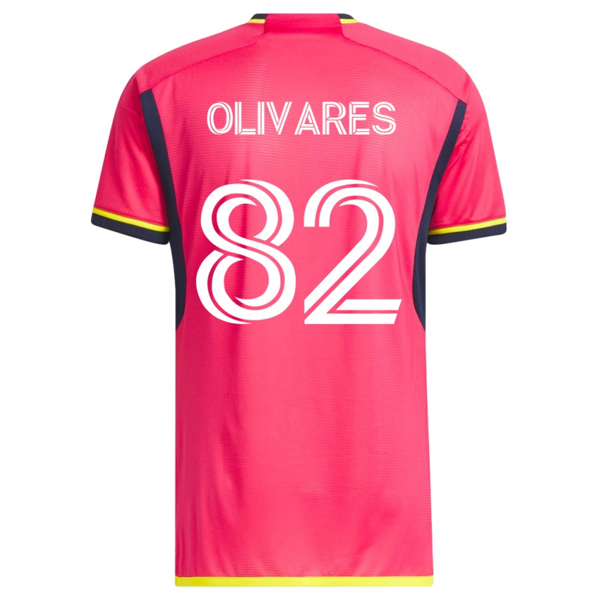 Donna Maglia Christian Olivares #82 Rosa Kit Gara Home 2023/24 Maglietta