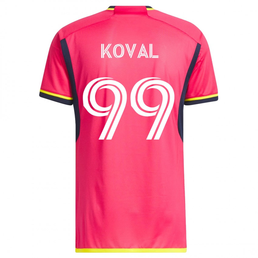 Donna Maglia Stanislav Koval #99 Rosa Kit Gara Home 2023/24 Maglietta