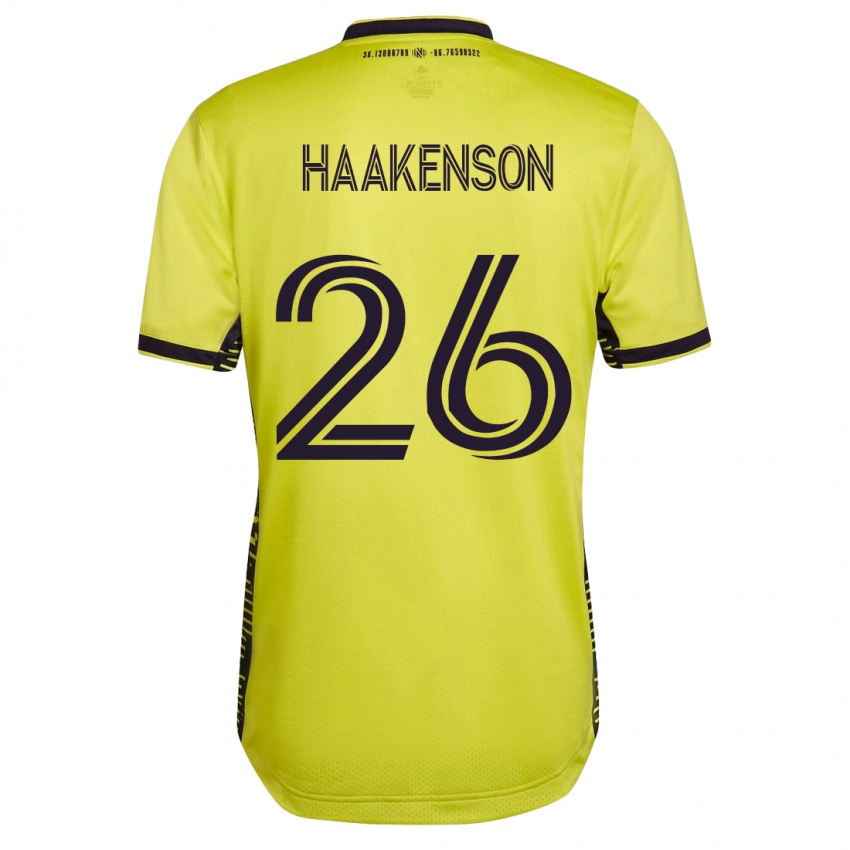 Donna Maglia Luke Haakenson #26 Giallo Kit Gara Home 2023/24 Maglietta