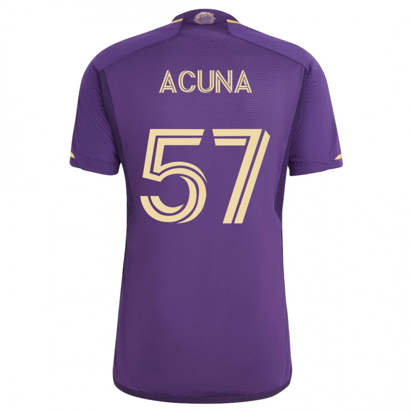 Donna Maglia Cristofer Acuña #57 Viola Kit Gara Home 2023/24 Maglietta