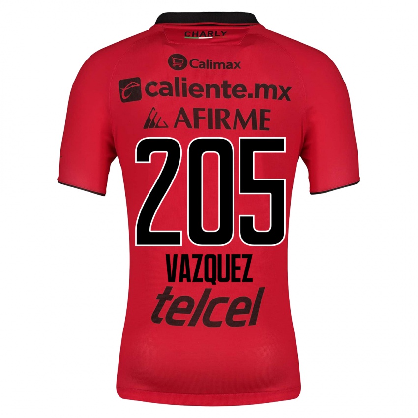Donna Maglia Aldair Vázquez #205 Rosso Kit Gara Home 2023/24 Maglietta