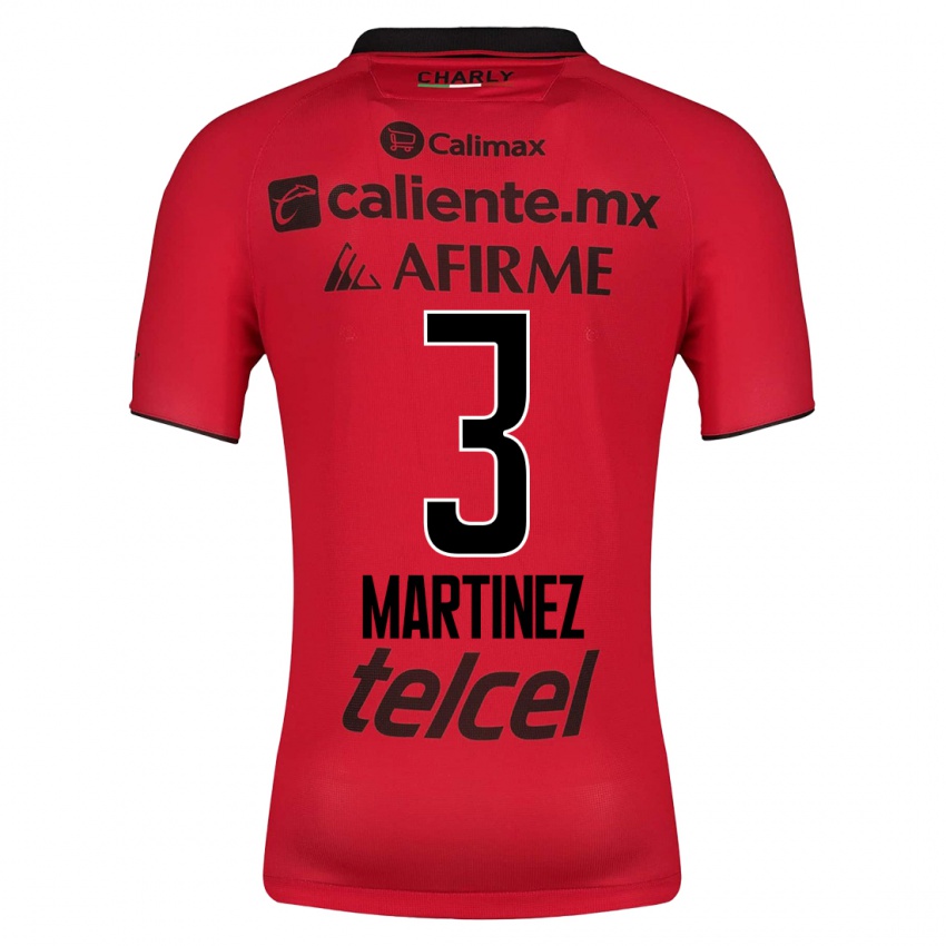 Donna Maglia Nathaly Martinez #3 Rosso Kit Gara Home 2023/24 Maglietta