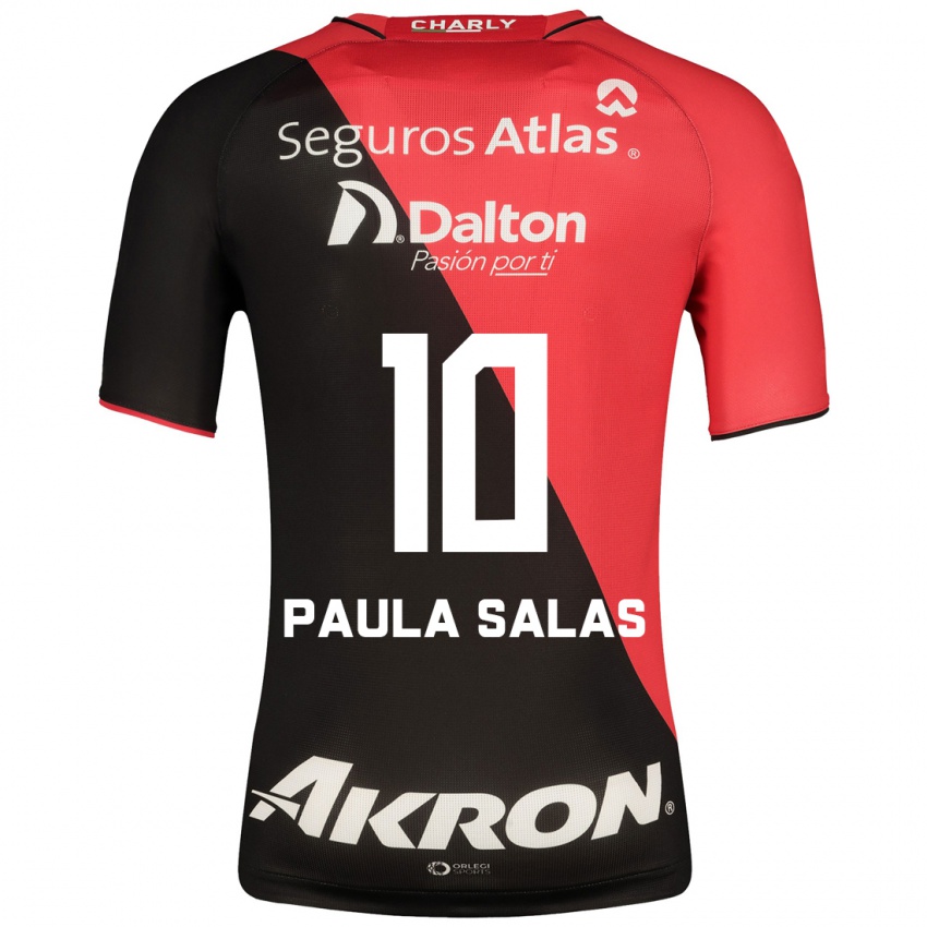 Donna Maglia María Paula Salas #10 Nero Kit Gara Home 2023/24 Maglietta