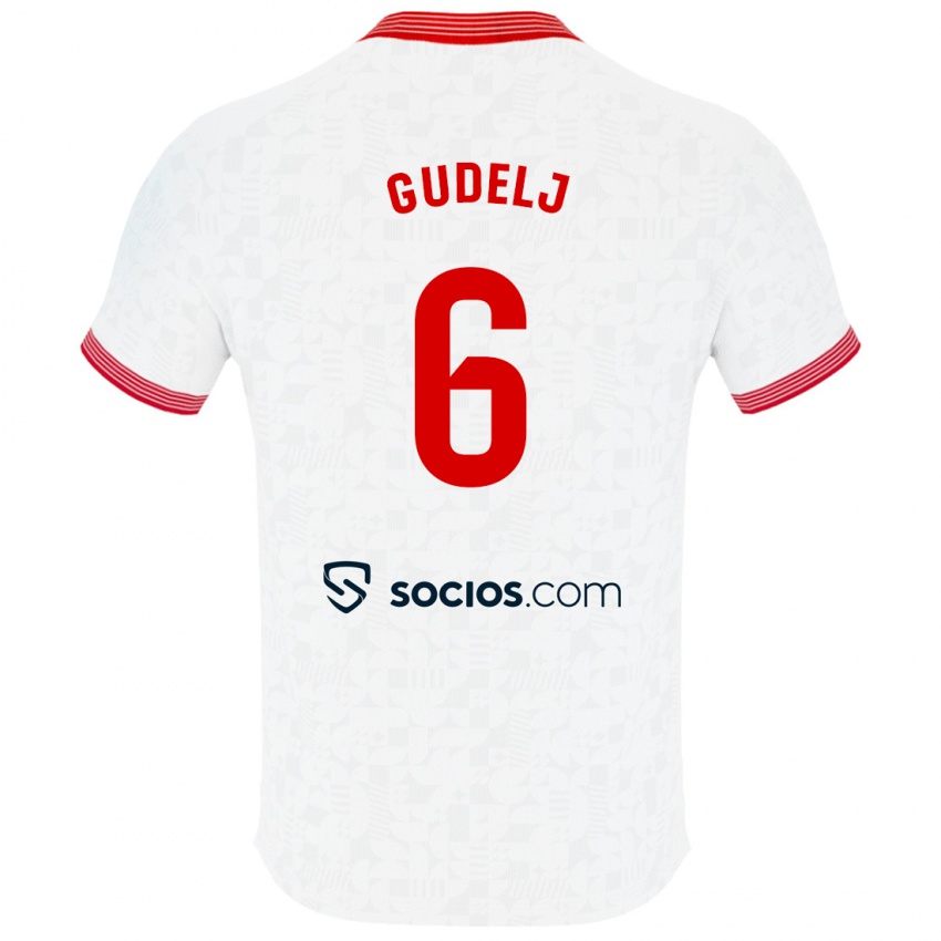 Donna Maglia Nemanja Gudelj #6 Bianco Kit Gara Home 2023/24 Maglietta