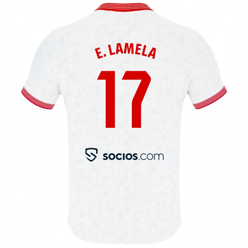 Donna Maglia Erik Lamela #17 Bianco Kit Gara Home 2023/24 Maglietta