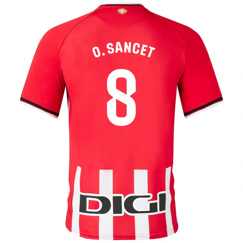 Donna Maglia Oihan Sancet #8 Rosso Kit Gara Home 2023/24 Maglietta