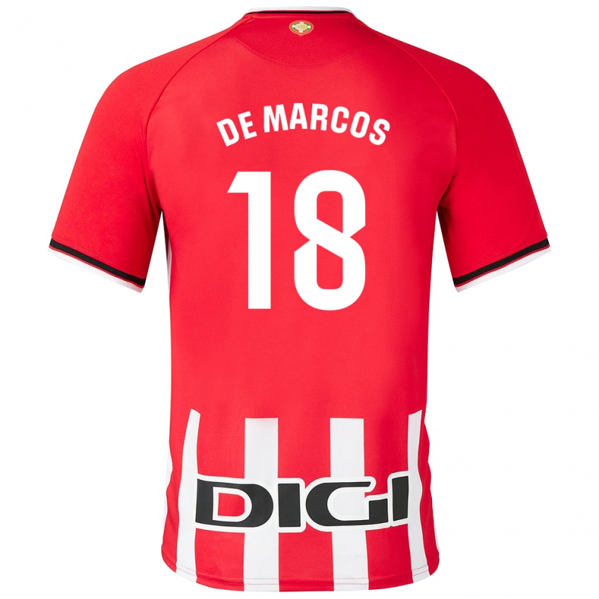 Donna Maglia Oscar De Marcos #18 Rosso Kit Gara Home 2023/24 Maglietta