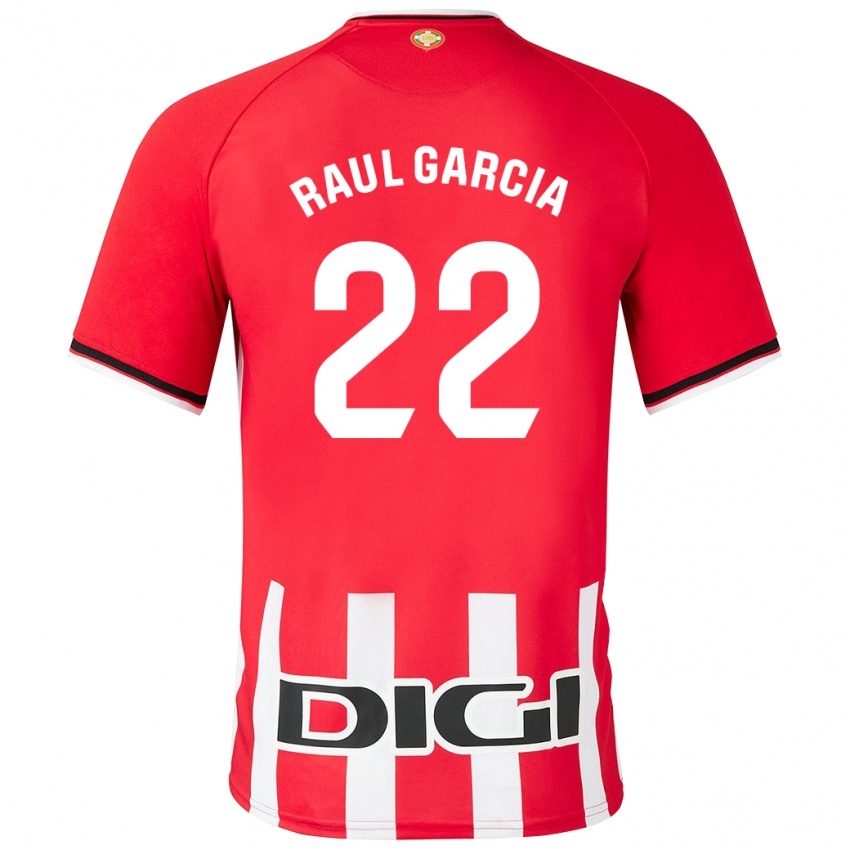 Donna Maglia Raul Garcia #22 Rosso Kit Gara Home 2023/24 Maglietta