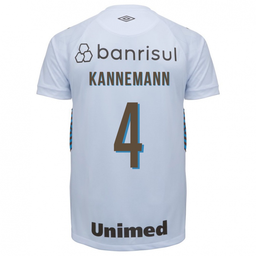 Donna Maglia Walter Kannemann #4 Bianco Kit Gara Away 2023/24 Maglietta